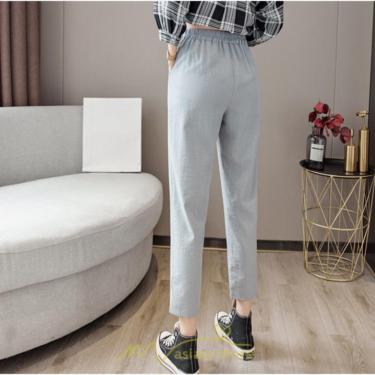 チノ・テーパード・ジョガー・スキニーパン | テーパードパンツ レディース ボトムス パンツ 麻綿風 チノパン 涼しい 接触冷感 ウエストゴム 夏パンツ 九分丈 春夏秋 可愛い 20代30代 無地 スリム 40代 大人