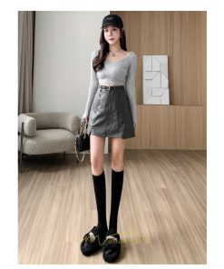 スカート | ミニ秋冬 レザー 無地 レディース 40代 Aライン 30代 20代 50代 着痩せ 通勤 オシャレ カジュアル オフィス OL 着痩せ ベルト付き