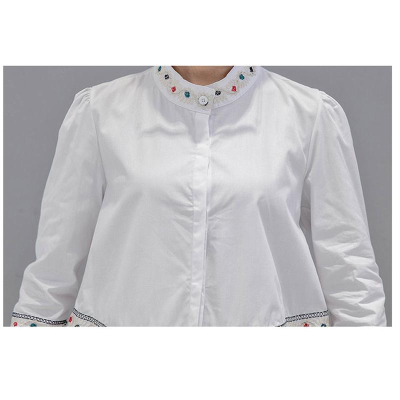 シャツ・ブラウス | シャツ ブラウス レデイース 刺繍 花柄 トップス ファッション シンプル デイリーコーデ エスニック トレンド お出かけ フェミニン エレガント カジュアル