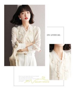 シャツ・ブラウス | シャツ ブラウス 春 秋 冬 シフォン 長袖 レディース フォーマル 通勤 OL オフィス ビジネス カジュアル リボン 綺麗 可愛い おしゃれ 高級感 キレイめ