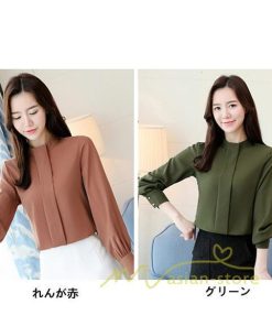 在庫ある | 短納期シフォンブラウスレディース 無地シャツ ビジネスブラウストップス オフィスフォーマルシャツブラウス 薄手 春夏衣装 通学通勤 エレガント 着痩せ OL