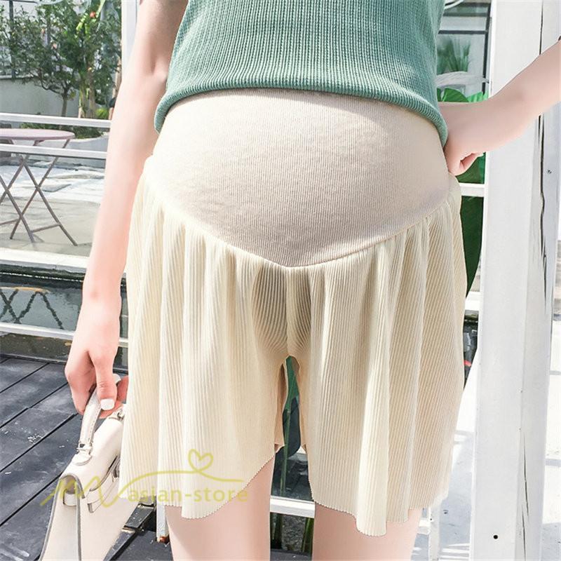 ショートパンツ | マタニティパンツ 妊婦 産前 レディース 着痩せ パンツ ショート丈 無地 夏 新作 サマー おしゃれ サマーパンツ 上品 ゆったり きれいめ ウエスト調整 日常感