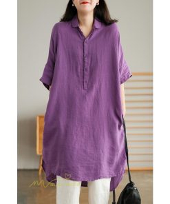 送料無料SALE | ワンピース レディース 夏 カットソー シャツワンピース スカート 麻 綿 大きいサイズ サマー Tシャツ 可愛い 30代 40代 20代 体型カバー ゆったり 送料無料