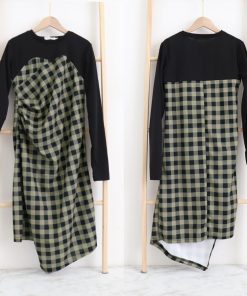 ワンピース | ドッキングチェック柄 長袖