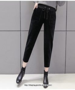 チノ・テーパード・ジョガー・スキニーパン | パンツ ボトムス 九分丈 ズボン 裏起毛 厚手 あったか ハイウエスト ウエストゴム 暖かい 着痩せ 通勤 ゆったり 美脚ライン オシャレ お出かけ 送料無料 OL