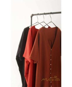 マキシ | ワンピース 五分袖 ロングワンピース レディース 秋物 夏 羽織り ゆったり 大きめ ポケット Aラインワンピース 30代40代50代 無地 可愛い 落ち感 Vネック 大人