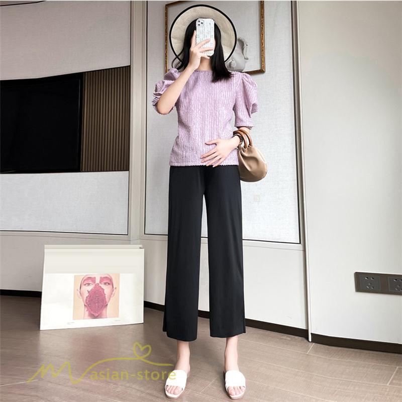 パンツ レギンス | マタニティ ワイドパンツ ガウチョパンツ 着痩せ 無地 着痩せ ゆったり マタニティパンツ パンツ マタニティウェア 日常 夏新作 おしゃれ サマー サマーパンツ