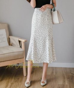 スカート | マーメイドマーメイド レディース ボトムス ロング丈 美シルエット ドット柄 シフォン20代30代40代 通勤通学 春夏 カジュアル 2022