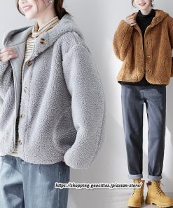コート・ジャケット | ボアジャケット レディース 秋冬 アウター コート ジャケット ボア 暖かい ふわふわ 厚手 フード付き 長袖 可愛い 送料無料 トップス 無地 大人 30代 20代