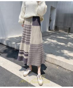 スカート | ロング 秋冬 黒 グレー カーキ プリーツレディース Aライン ニット ウエストゴム あったか おしゃれ 着痩せ 人気 小柄 新着 高見え