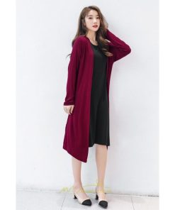 カーディガン | 春物 レディース 無地 カットソー ライトアウター ロング羽織り スリム グレー フェミニン 長袖 柔らか 女の子 20代30代