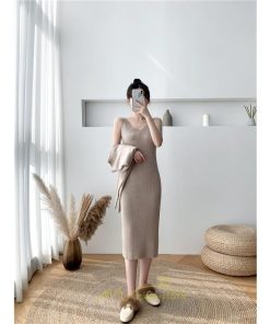 ニットワンピース | セットアップ レディース 秋冬 きれいめ ロング丈無地 20代30代40代50代 長袖 可愛い 大人 通勤 お出かけ お呼ばれ 着痩せ