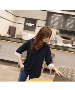 ｔシャツ・カットソー | トップス レディースTシャツ 大きいサイズ ゆったり シャツ 春夏 カジュアル 20代 30代 ビックティーシャツ カットソーTシャツ 丸首 7分袖 トレンド レース