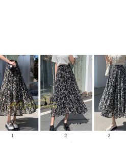 スカート | ロング 秋 花柄 柔らか ボトムス レディース ロングマキシ丈 シンプル 無地 カジュアル 着痩せ コーデ 春 30代 50代 秋20代 シフォン 40代 夏