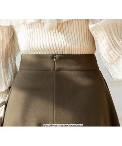 スカート | レディース 秋 冬 秋冬 ミモレ丈 膝丈 ロング 無地 ミディアム丈 ひざ丈 厚手 Aライン ハイウエスト 2022年秋冬 通学 暖か おしゃれ 通勤 ラシャ