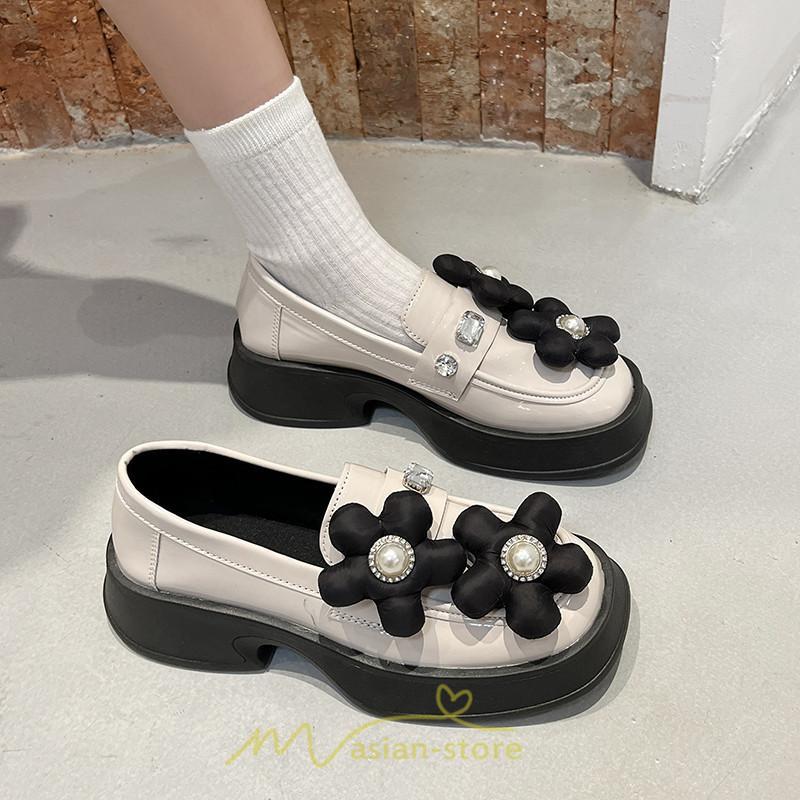 ローファー | 学生 女子 レディース 通学 通勤 学生靴 学校 軽量 花飾り 可愛い 上品 10代20代30代40代 フォーマル コンフォート 送料無料 キレイめ