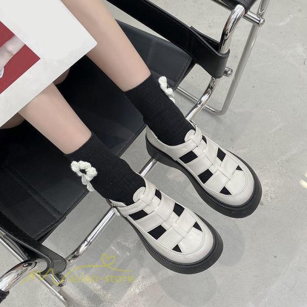 サンダル ミュール | サンダル レディース オフホワイト ブラック 黒 編み込み ストラップ 歩きやすい ぺたんこ おしゃれ 2022 旅行 お出かけ トレンド おでかけ カジュアル