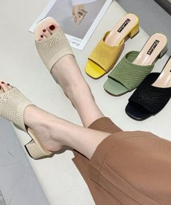 サンダル | ミュールチャンキーヒール 美脚