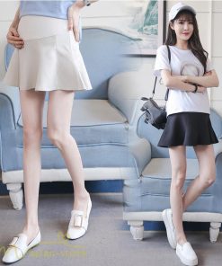 スカート | レディース マタニティショート丈 夏服 サマー おしゃれ 着痩せ 大きいサイズ ウエスト調整 大きいサイズ 上品 カジュアル 裏地付き