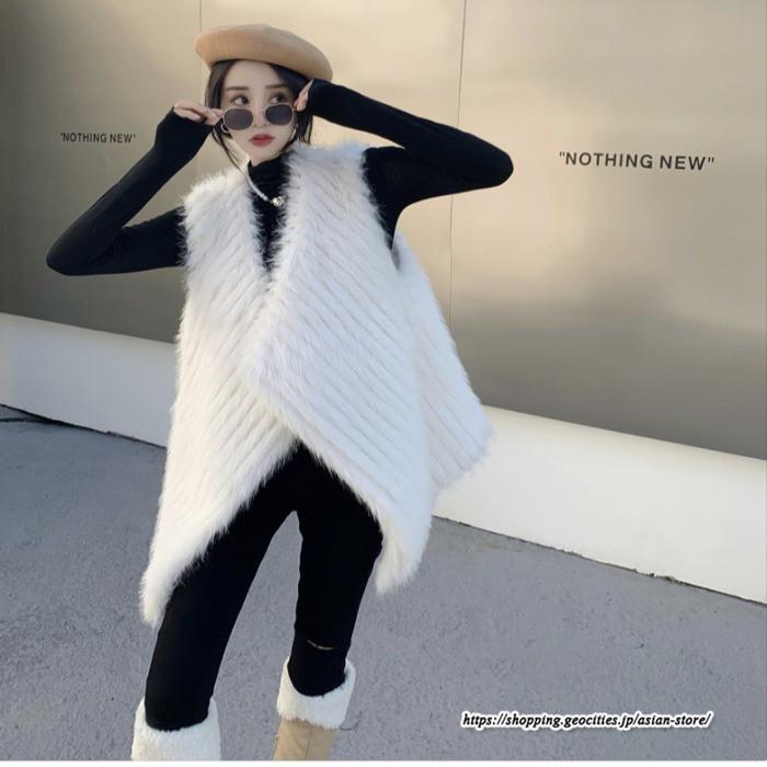 ベスト | ボリュームフェイクファーファー毛皮レディース 冬 フェイクファー 毛皮コート アウター ノースリーブ ふわふわ 前開き 秋冬 ジレ