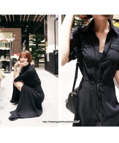 マキシ | 冬新作 ワンピース レディース ロング シャツワンピース 膝丈 婦人服 無地 大きいサイズ 長 可愛い ロングワンピース おしゃれ