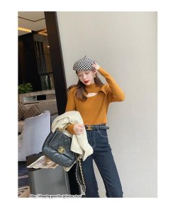 ニット・セーター | カットソー ニット レディース リブニット 長袖 秋冬 春 トップス スリム ストレッチ インナー 無地 通学通勤 着痩せ 長袖カットソー 長袖ニット プルオーバー