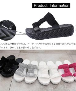 サンダル | 厚底メッシュ ニットサンダル