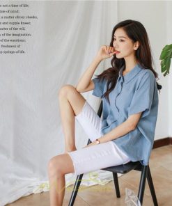 シャツ・ブラウス | ブラウス トップス 半袖 レディース 韓国風 2022新作 体型カバー シャツ 20代 30代 40代 50代 60代 大人 無地 可愛い ゆったり 夏 春 夏服 おしゃれ