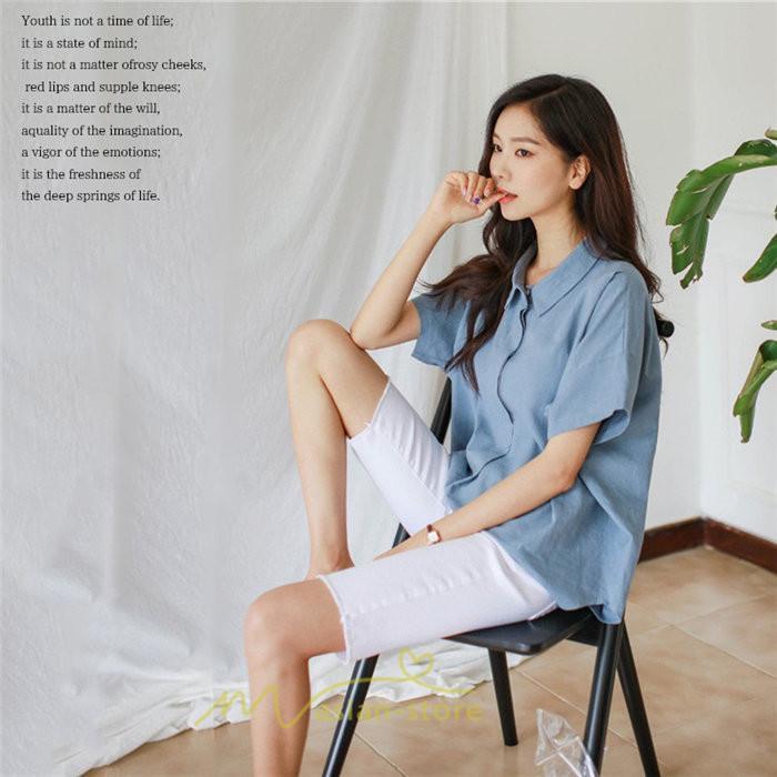 シャツ・ブラウス | ブラウス トップス 半袖 レディース 韓国風 2022新作 体型カバー シャツ 20代 30代 40代 50代 60代 大人 無地 可愛い ゆったり 夏 春 夏服 おしゃれ