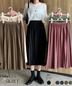 ロングスカート | プリーツスカート ハイウエスト 着やせ