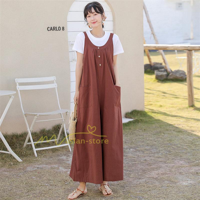 オーバーオール サロペット | サロペット レディース オールインワン 春夏 パンツ オーバーオール 秋冬 楽ちん ゆったり 無地 体型カバー カジュアル 気質 着痩せ ワイドパンツ 無地