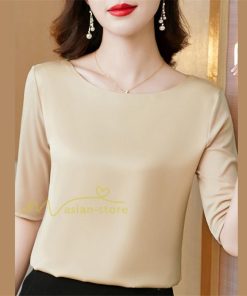 ｔシャツ・カットソー | トップス Tシャツ レディース 春 夏 秋 半袖 クルーネック 無地 プルオーバー オシャレ Tシャツ 着痩せ 20代30代40代50代 上品 お出かけ カジュアル エレガント