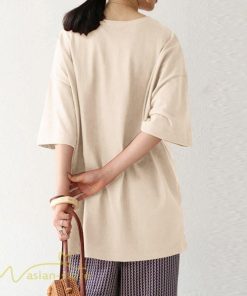 ｔシャツ・カットソー | Tシャツ レディース カットソー 着痩せ 無地 半袖 ゆったり ロングTシャツ オーバーサイズ 体型カバー 夏新作 クルーネック プルオーバー 大きいサイズ 5XL