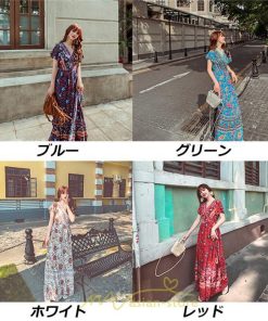 マキシ | ワンピース レディース ワンピ ロングワンピ ロング コットン ゆったり 夏 リゾート サマードレス かわいい 大人 Vネック オトナ 着痩せ レトロ 個性的