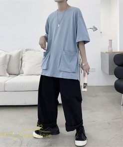 Tシャツ | メンズ 無地 カットソー 半袖 クルーネック カジュアル ポケット 半袖大きいサイズ 着回し 夏新作 サマー ルームウェア ゆったり トップス