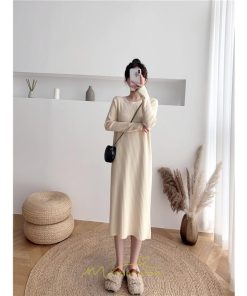 ニットワンピース | レディース 冬 きれいめ ロング おしゃれ 秋冬 長袖 送料無料 可愛い 上品 秋冬コーデ 小柄 萌え袖 20代30代40代50代 がーりー