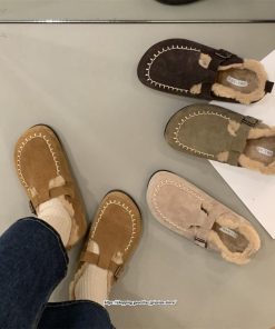 ローファー | モカシン レディース モカシンシューズ カジュアルシューズ 内ボア ファー シンプル ぺたんこ 秋 冬 柔らかい あったか 痛くない もふもふ 2022新作