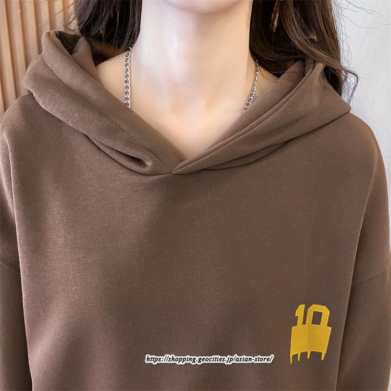 パーカー | レディース 秋 長袖 体型カバー スウェット トレーナー プルオーバー 厚手 後ポケット外し可 トップス 50代 40代 春 30代 おしゃれ 20代 フード