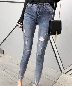 スキニーパンツ | ダメージジーンズデニムスキニーパンツ