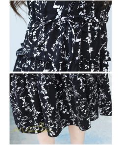 ミディアム | ワンピース Aライン レディース 着痩せ 上品 カジュアル 半袖 切り替え 小花柄 きれいめ 上品 大きいサイズ 30代 大きいサイズ 大人 20代 40代 お出かけ