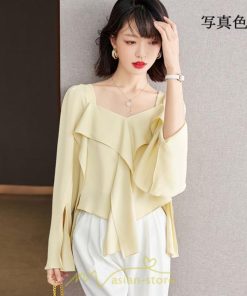 シャツ・ブラウス | ブラウス シャツ レディース 上品 ブラウス きれいめ 通勤 OL ビジネス ゆったり フリル 20代30代40代50代 キレイめ 秋服 オフィス シフォン