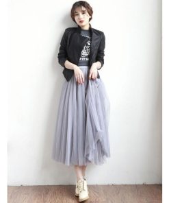 スカート | ロングチュールハイウエストフレアレディース 無地 きれいめ ウエストゴム 通勤通学 可愛い S M L 上品 着痩せ