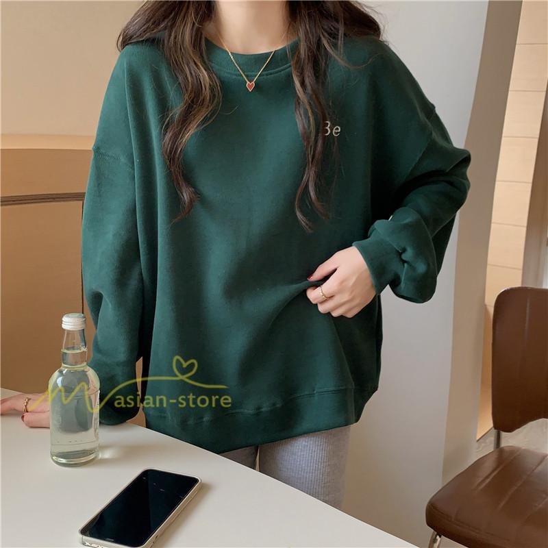 パーカー | トレーナー 長袖 刺繍 レディース スウェット 長袖トレーナー シンプル 20代 30代 フリーサイズ 7色 カジュアル ゆったり コーデ 秋冬 大人 50代 40代
