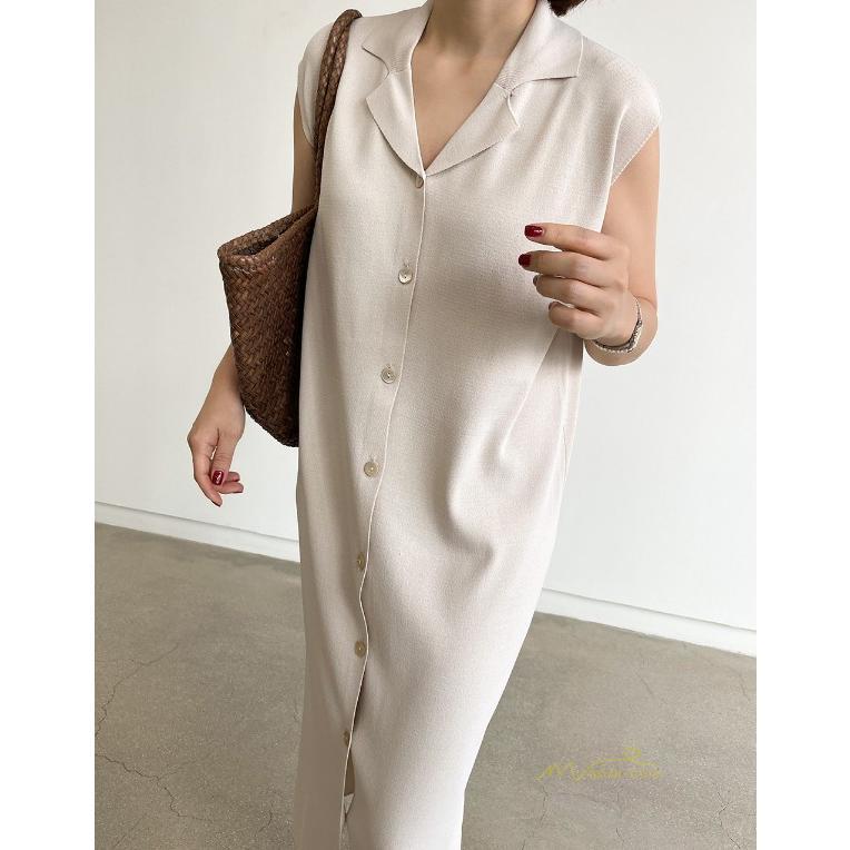 ノースリーブ | ワンピース 夏 春 レディース カジュアル 30代 20代 ロング かわいい マキシ 無地 マキシワンピース ワンピ マキシワンピ 春夏 シンプル ボタン