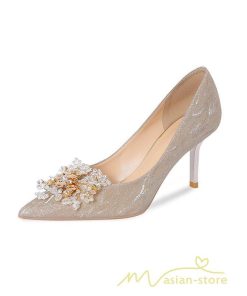 パンプス | 20.5cm~26.5cmハイヒール ポインテッドトゥ ミドルヒール 走れる ヒール レディース 結婚式 通勤 大きいサイズ 二次会 小さいサイズ