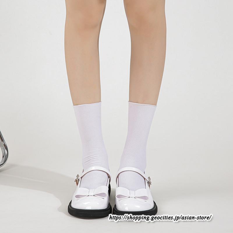 パンプス | ラウンドトゥ ストラップ 厚底 レディースシューズ 太ヒール ぺたんこ ベーシック 黒白蝶 無地 靴 26.5cm 上品 大きいサイズ 大人