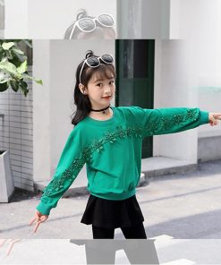 (子供)その他 | 花柄 スカート付き おしゃれ 長ズボン 女の子 カジュアル 秋冬 新品 レギンス キッズ 可愛い 長袖 セットアップ Tシャツ