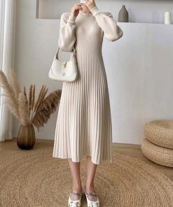 ワンピース | リブニット レディース 秋冬