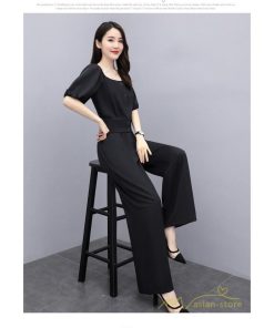 セットアップ | スーツ レディース 半袖 ブラウス パンツ 2点セット 上下 ロングパンツ ワイドパンツ ボトムス 大きいサイズ カジュアル レディース ゆったり