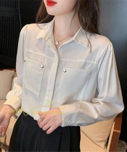 シャツ・ブラウス | トップス シャツ ブラウス レディース 長袖 オフィス ホワイト OL 制服 事務服 就活 リクルート 夏物 着痩せ カジュアル 韓国ファッション 20代30代40代50代